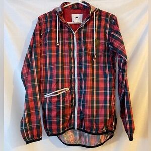 Burton Light Thin Red Plaid Windbreaker